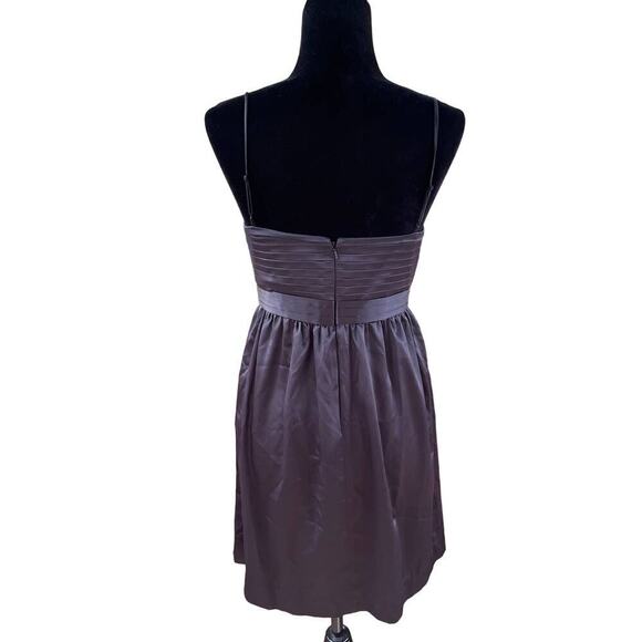 BCBGeneration Black Satin Mini Cocktail Dress Size 6. NEW - Picture 4 of 12